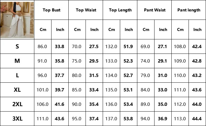 2 Pieces Pants Sets Womens Outfits Blouse Extra Long Sleeveless Backless Belt Waisted & Wide Leg Pants Pleated Floor Length Sets