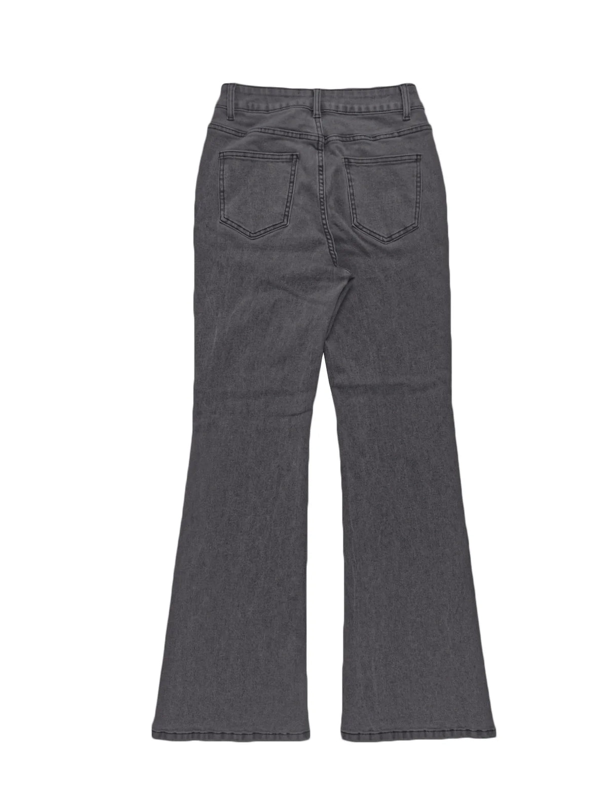 High Waisted Flared Slim Fit Jeans With Pockets for Women