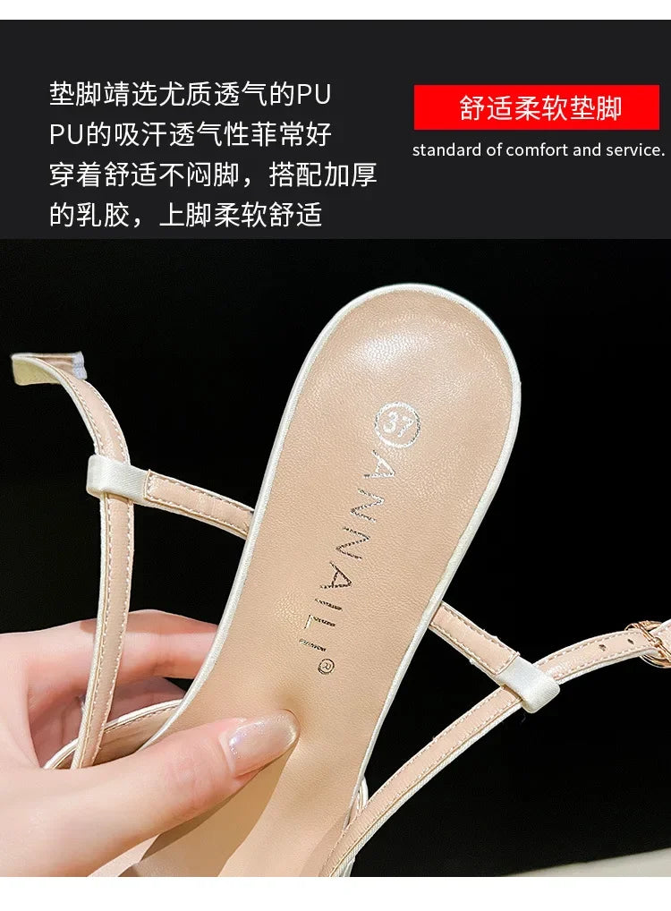 Crystal Buckle Pointed Pumps
