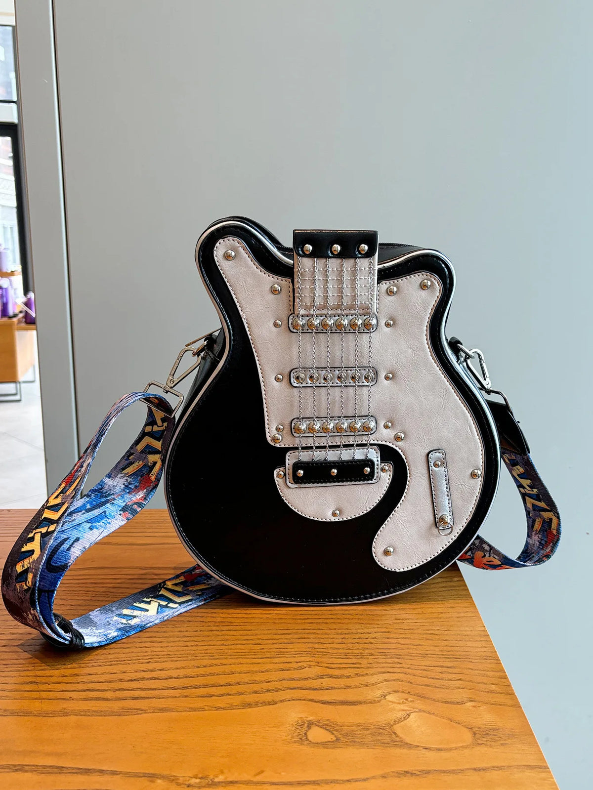 Y2K Guitar Shaped Crossbody Bag