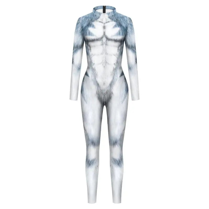 Vivid Animal Print Allover Zentai Bodysuit for Women