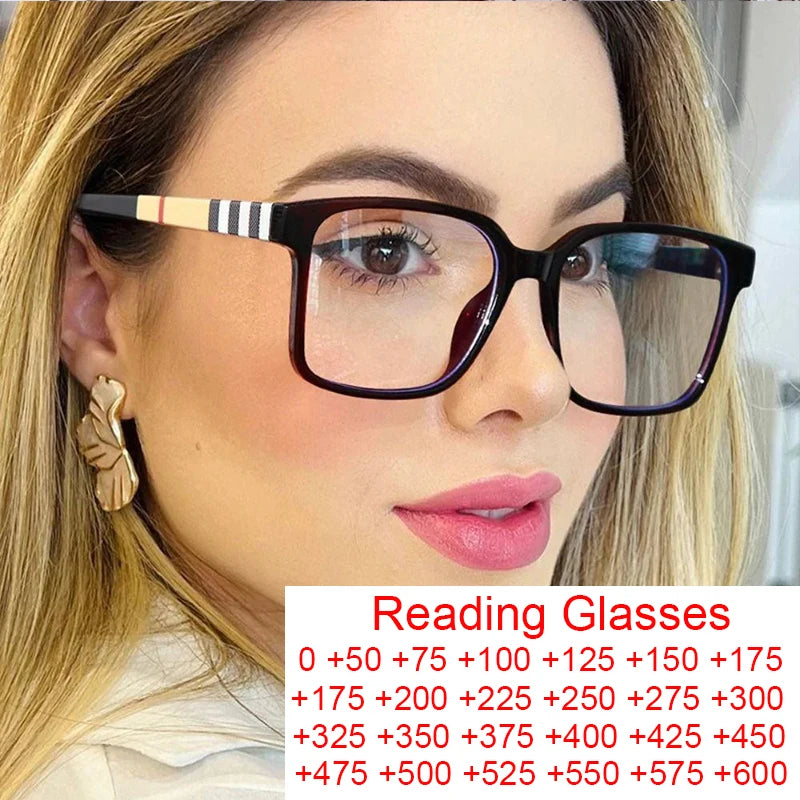 Retro Square Anti Blue Light Reading Glasses for Women