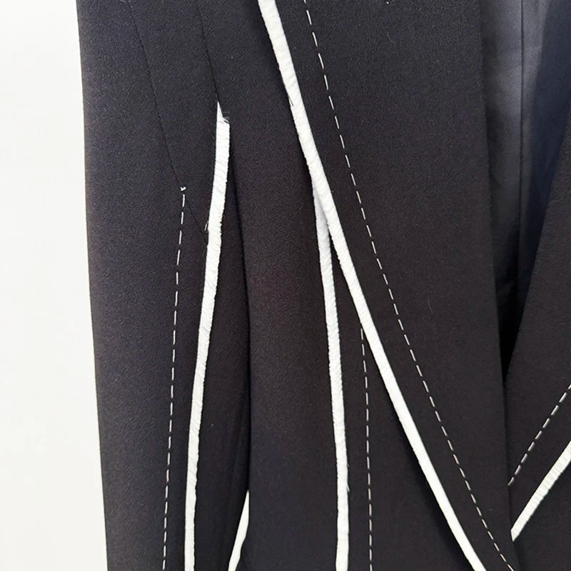 HIGH STREET Newest Fashion 2026 Designer Jacket Women's Fringed Tassel Slim Fitting Blazer