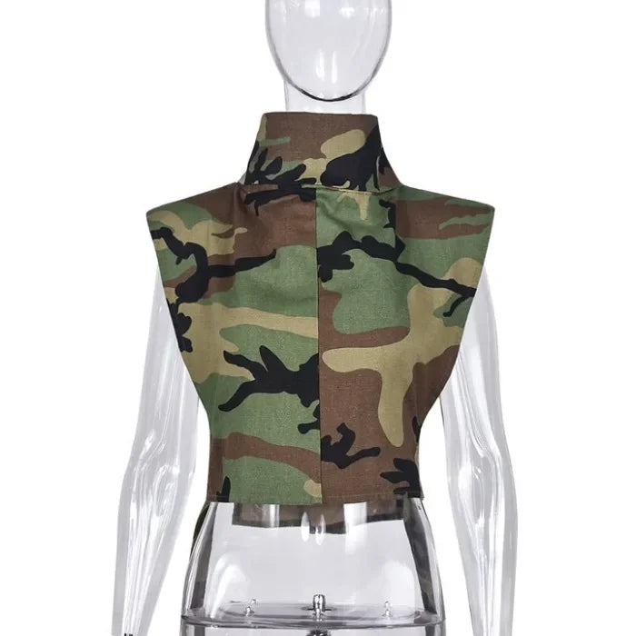 Elegant Tank Tops for Women Streetwear Summer 2025 New Cowboy Pile Collar Pullover Sleeveless Workwear High Waist Short Vest