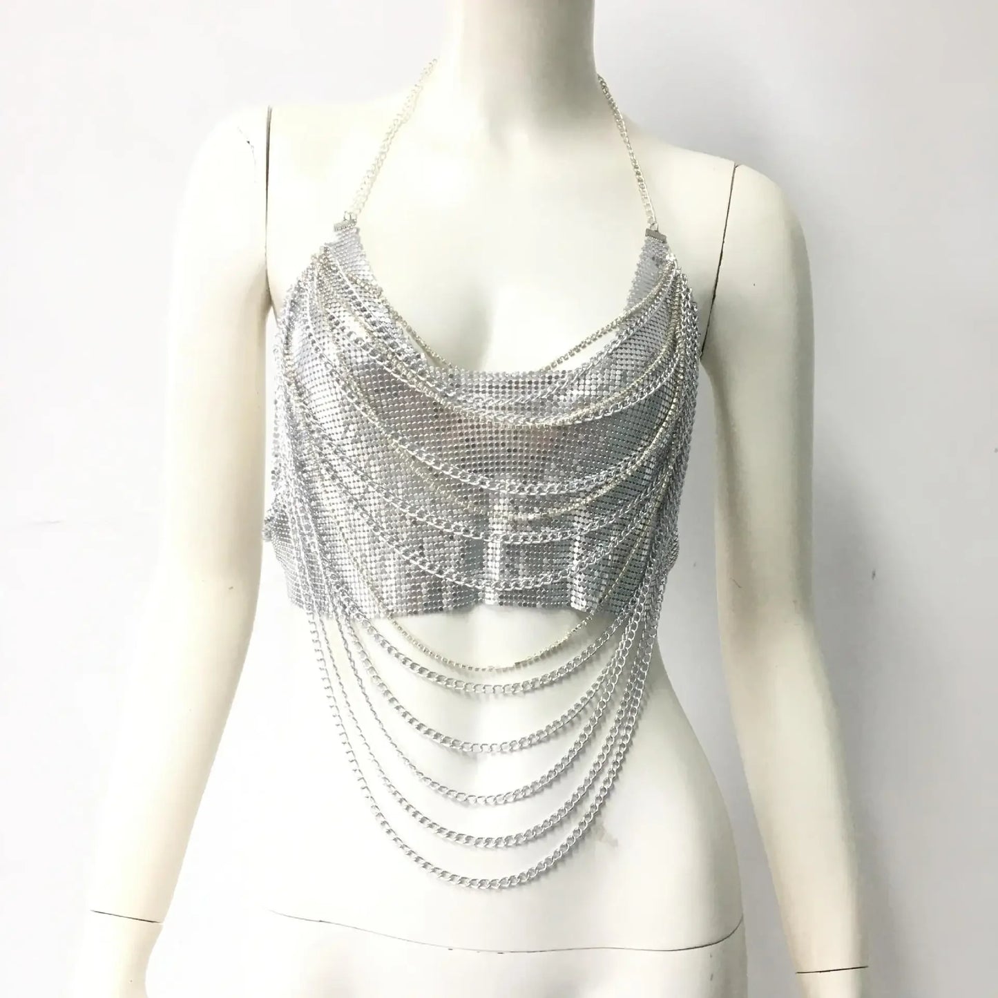 Sexy Tops Woman Streetwear Fashionable and Versatile Multi-layer Chain Y2k Sleeveless Strap Vest for Female Summer 2025 New