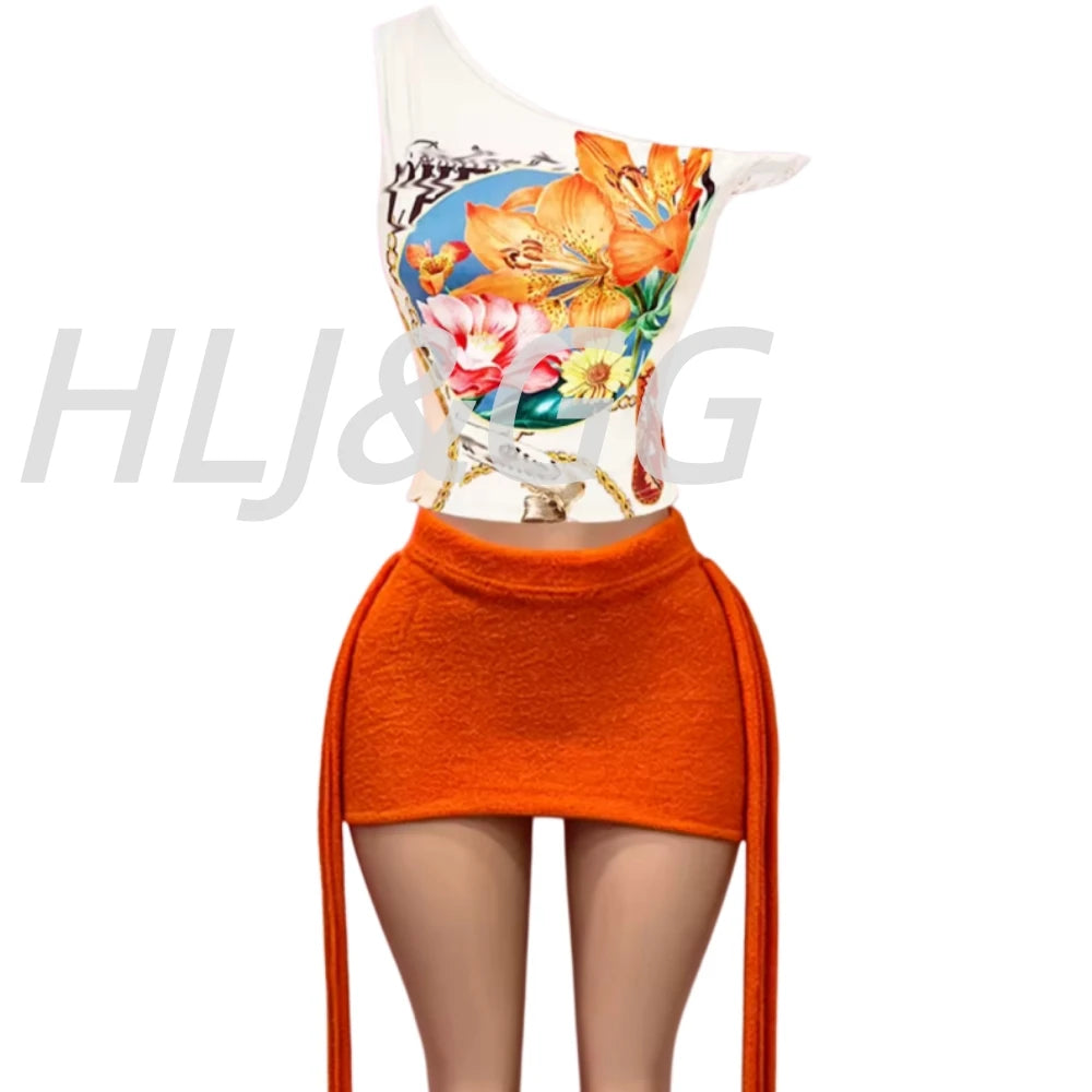 Pattern Print Tassel Detail Two Piece Set for Women