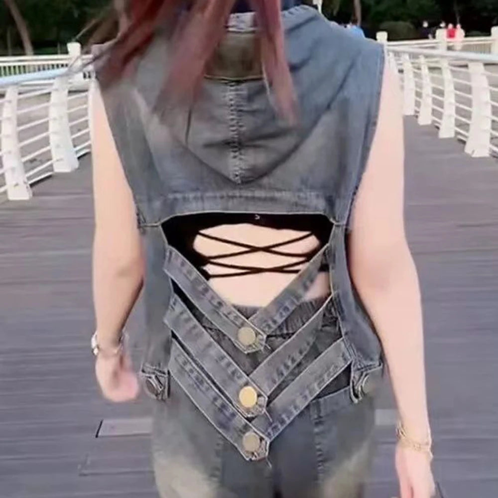 Lightweight Backless Casual Single Breasted Vest For Women