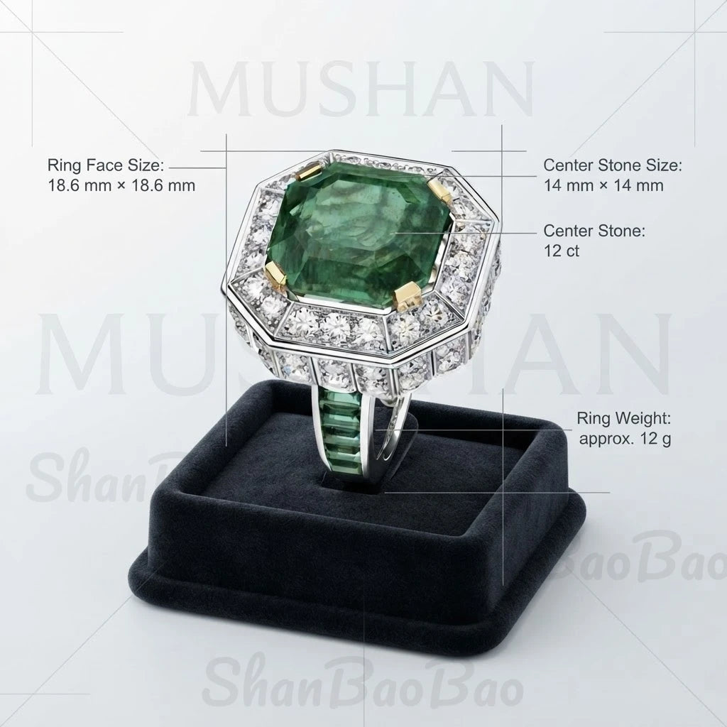 Green Gemstone Sterling Silver Ring