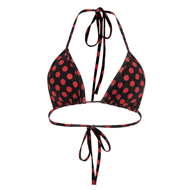Dot Print Sexy Sling Tank Tracksuit Sets for Women
