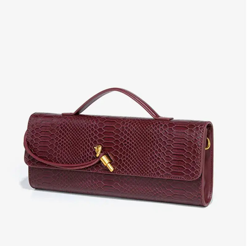 Crocodile Pattern Polyurethane Leather Top Handle Bag for Women