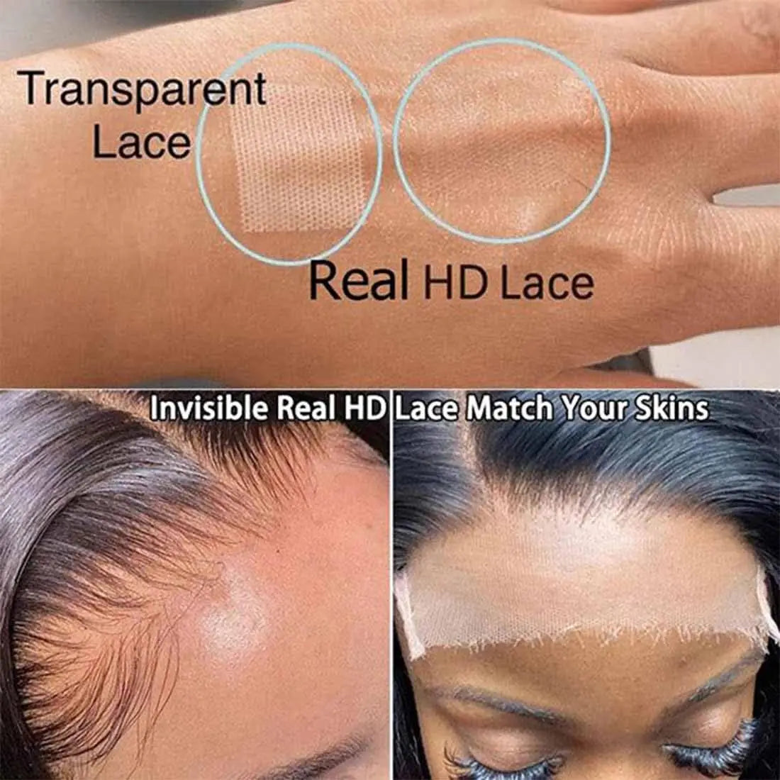 Silky Straight 400 Density Glueless HD Lace Frontal Preplucked Wig for Women