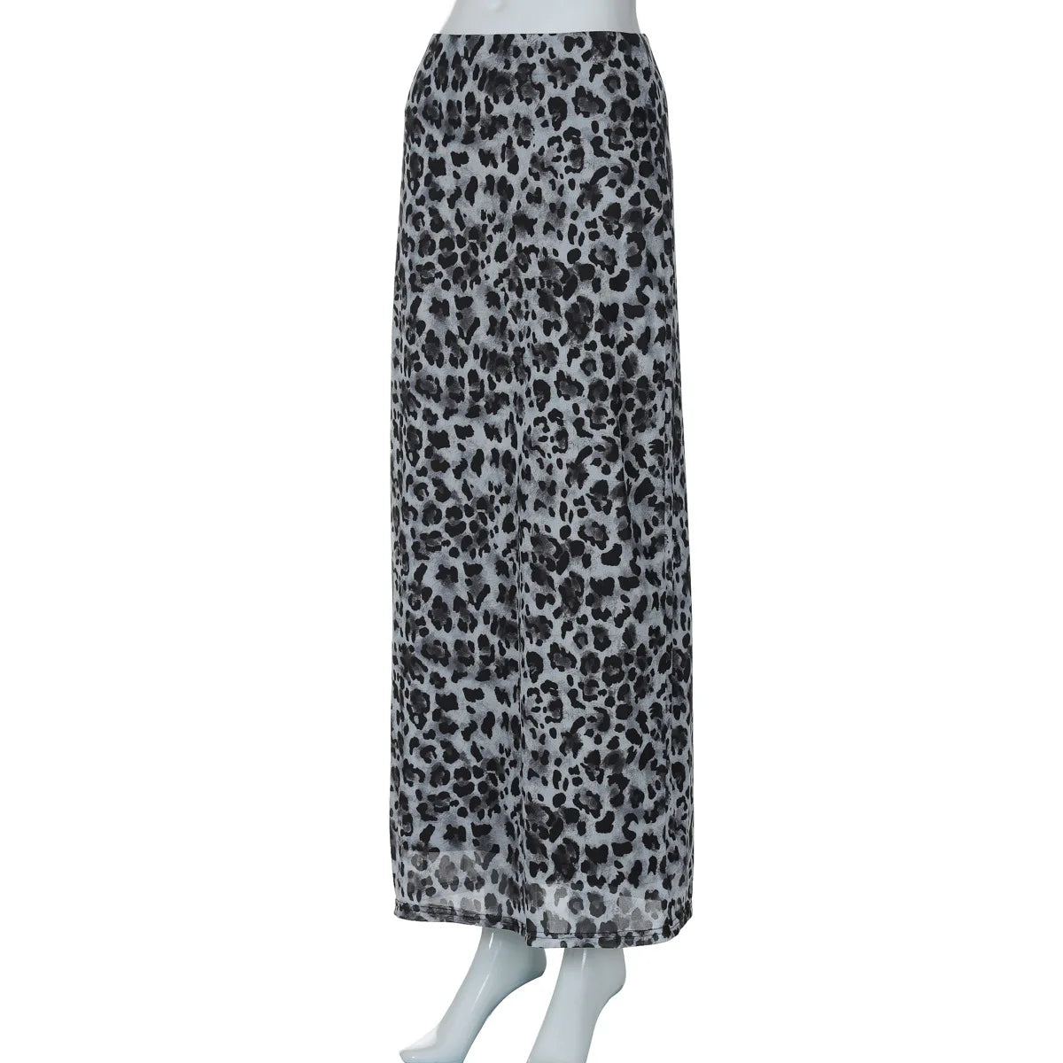 Elegant High Waisted Leopard Print Slim Skirt for Women