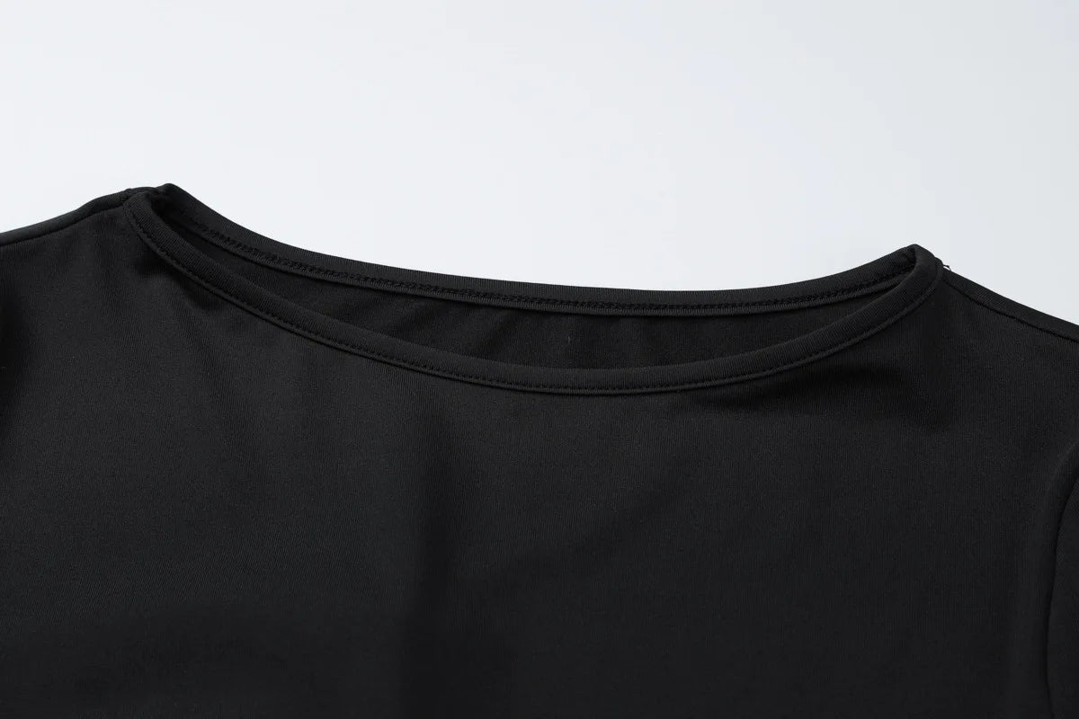 Cryptographic Fashion Ruched Mesh Sheer Maxi Dress Gown Party Club Autumn Outfits Black Sexy Bodycon Dresses Elegant Vestido