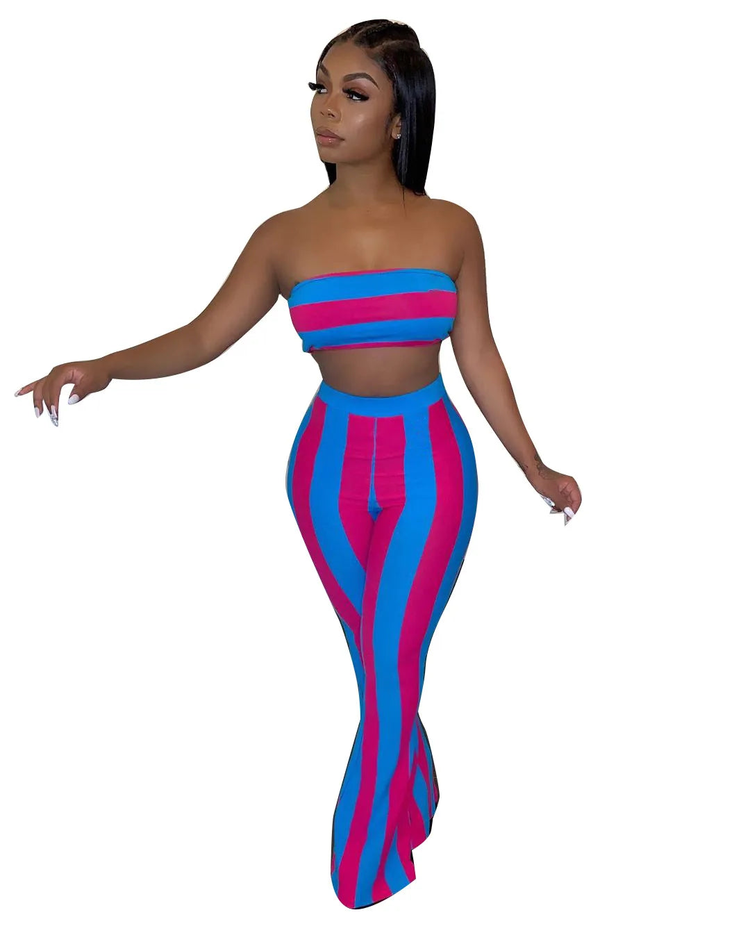 Wmstar Two Piece Set Women Sexy Dress Sets Summer Clothes Crop Top Tassel Skirts Matching Club Outfits Wholesale Dropshipping