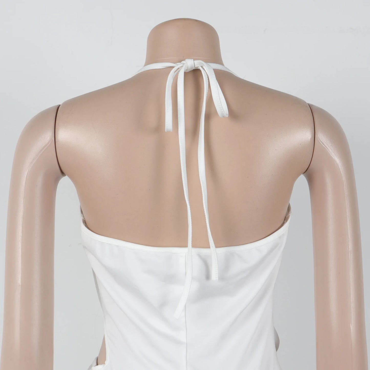 Elegant Slim-Fit Elastic Neck Strap Jumpsuit for Women