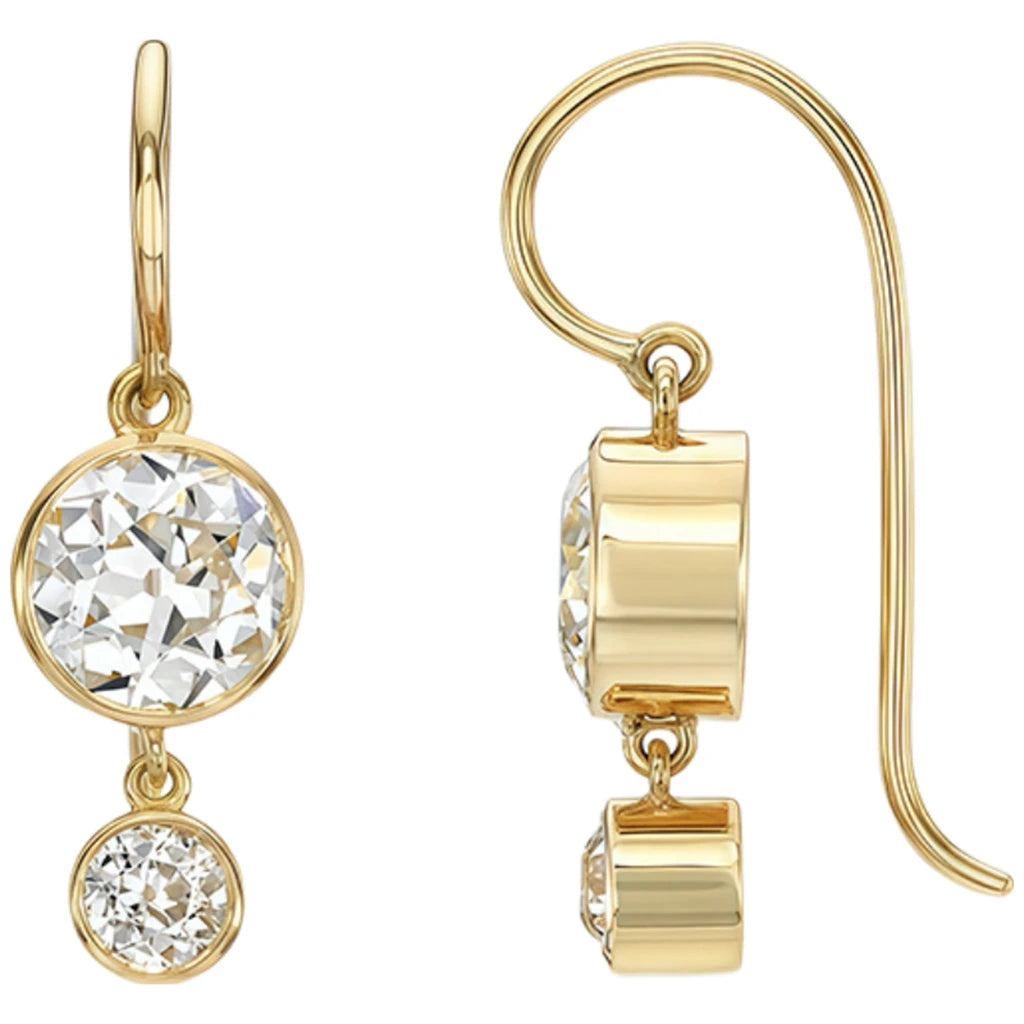 Moissanite Sterling Silver Hoop Earrings