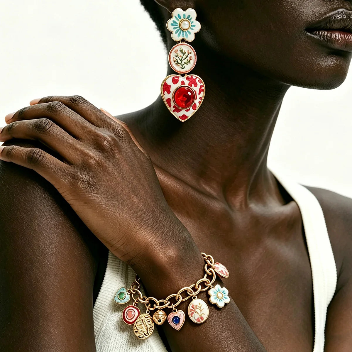 Medieval Enamel Jewelry Set