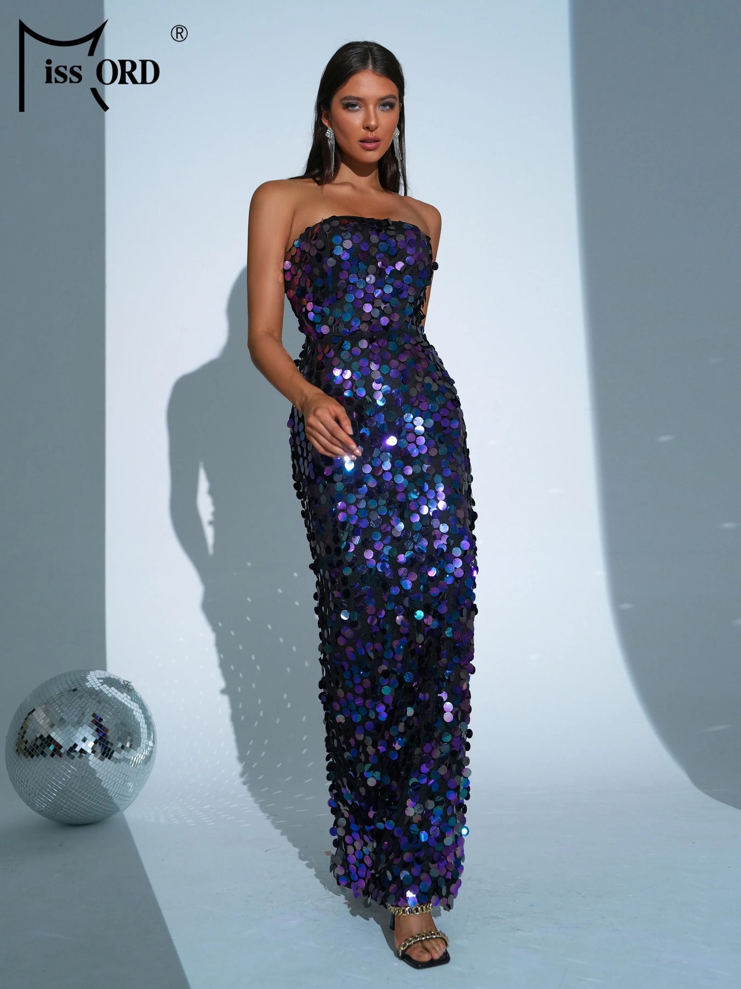 Royal Blue Sequin Evening Gown