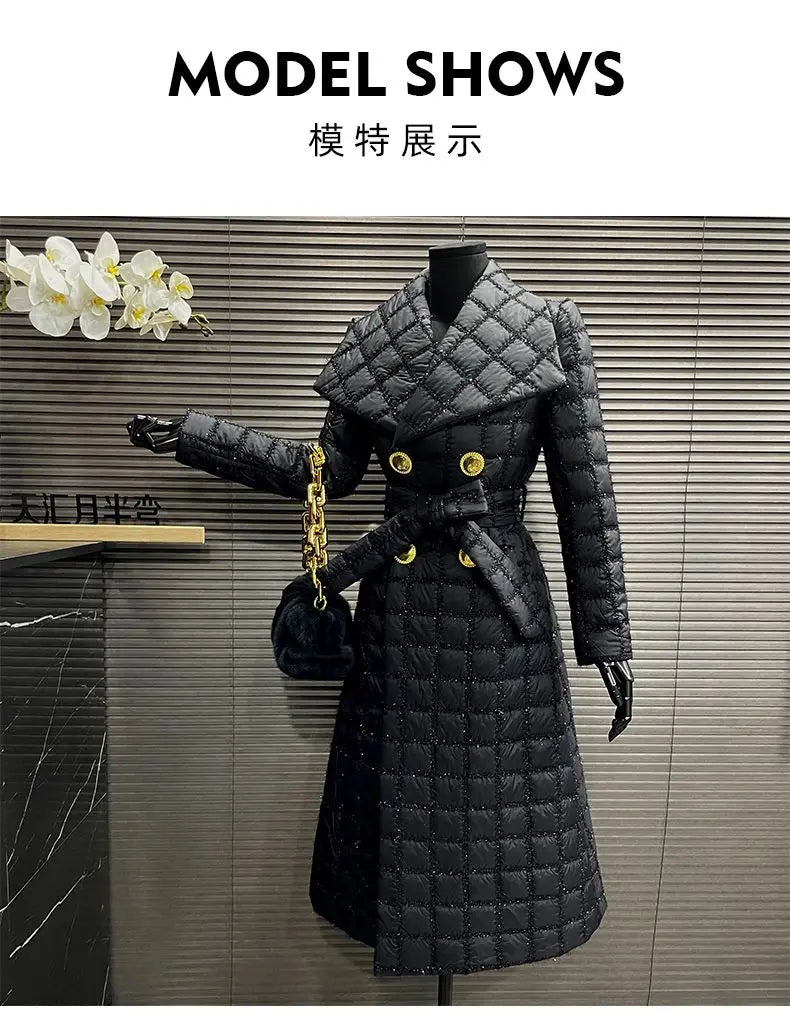 Spring and Autumn Windbreaker Coat for Women,English Style Trench Jacket,Double Breasted Outwear,Turn-down Collar,Female Clothes