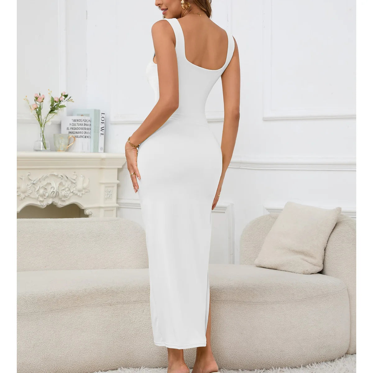 Sleeveless Hollow Cut Long Bodycon Dress for Women