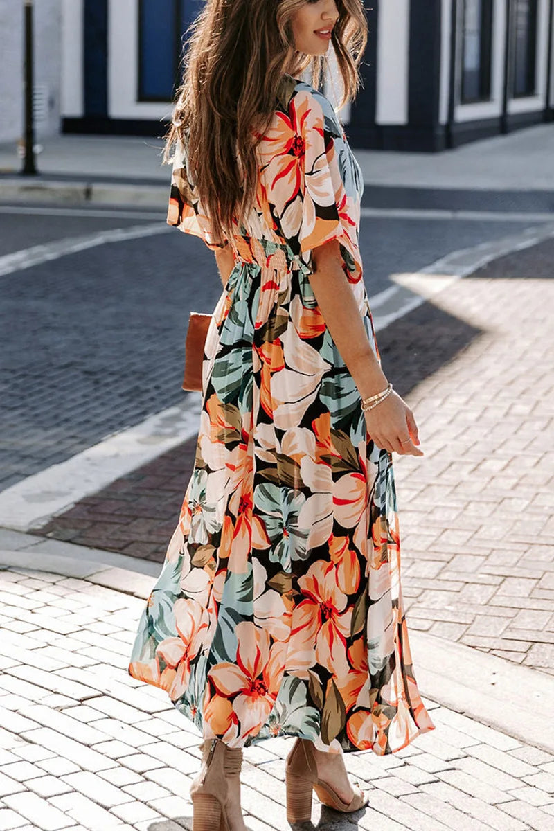 Casual Printed Vacation Style Maxi Dress for Women