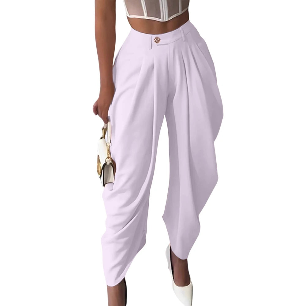 Ruched Cargo Harem Sweatpants With Drawstring Waist for Women