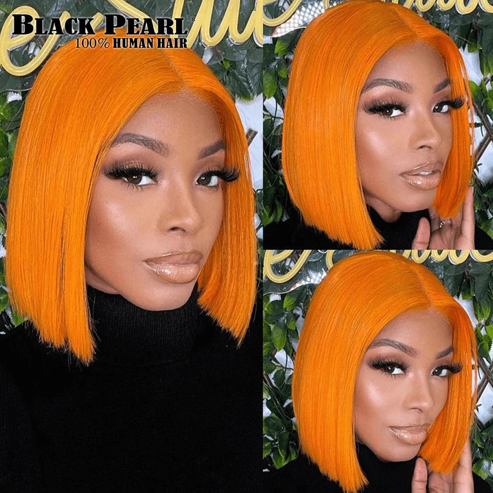 Glueless Brazilian Human Hair Transparent Lace Bob Wig For Women