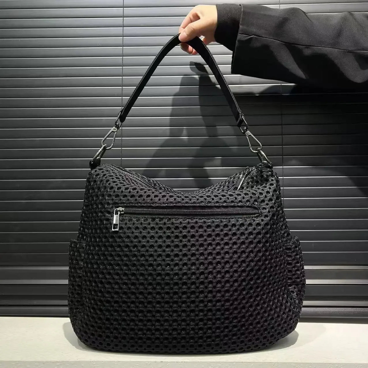 Retro Nylon Mesh Shoulder Bag With Large Capacity for Women