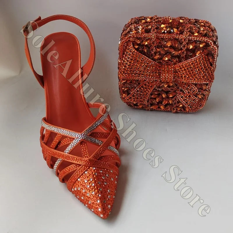 Pointed Toe Patent Leather Crisscross Straps Pumps For Women
