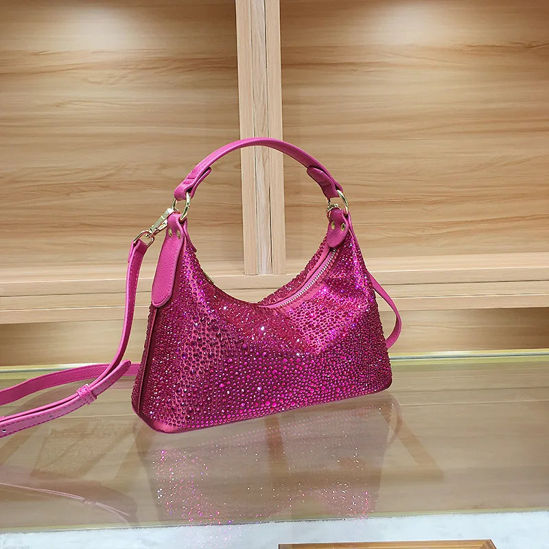 Large Capacity Rhinestone Evening Handbag for Women