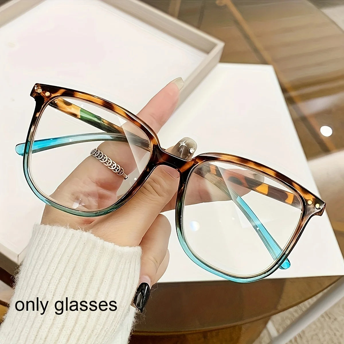 Square Frame Clear Lens Glasses