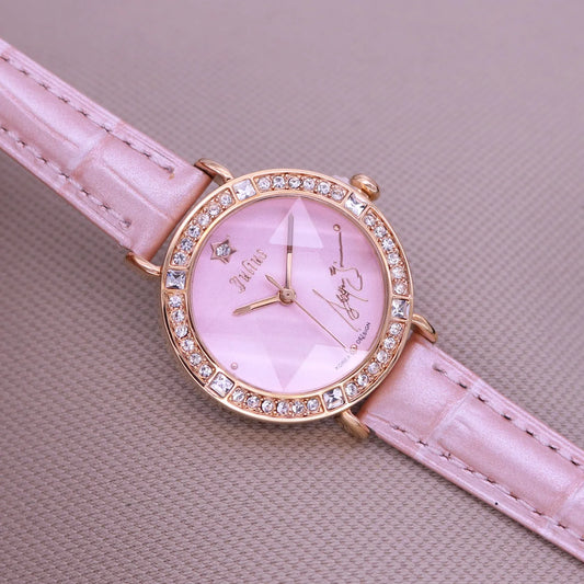 Rhinestones Julius Lady Women's Watch Fashion Hours Bracelet Real Leather Girl's Birthday Gift No Box