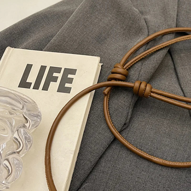 Retro Denim Dumpling Bag Creative Horn Design Pearl Pendant Messenger Bag Brand High-grade Leather Ladies Versatile Shoulder Bag