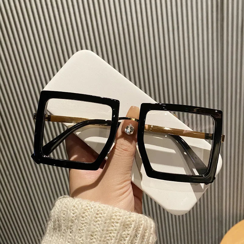 Oversized Transparent Blue Light Blocking Glasses for Women
