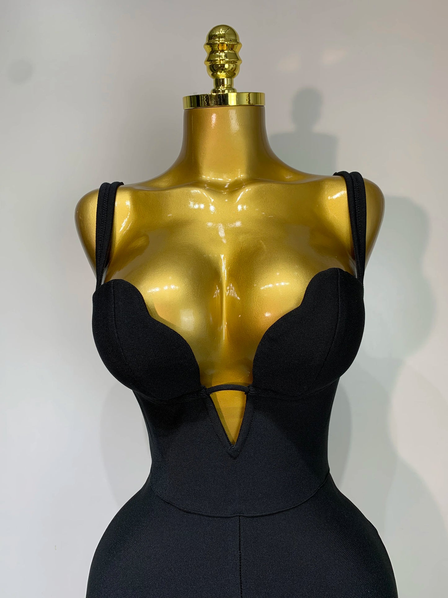 Women Sexy Sleeveless V-Neck Bodycon Bandage Jumpsuit Celebrate Birtyday Fancy Club Party Cocktail Outfit Evenin Party Gown