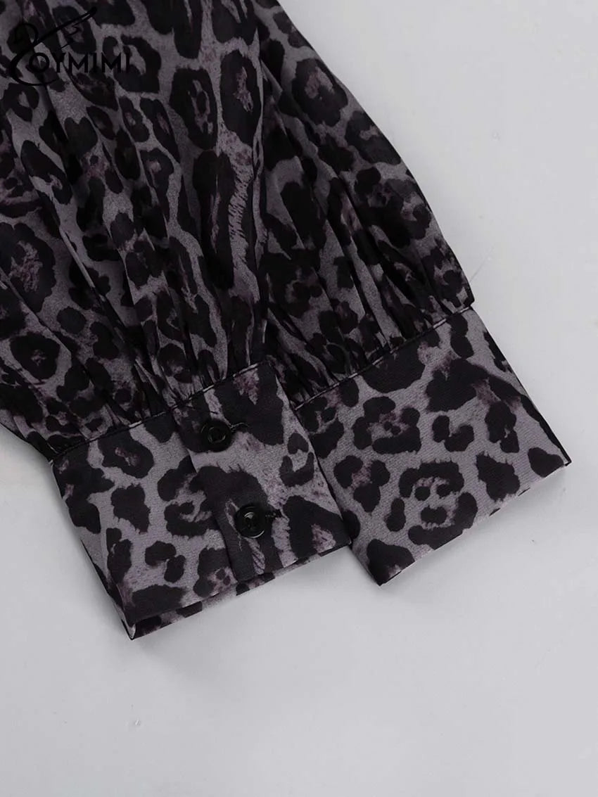 Leopard Print Lace-Up Mini Dress