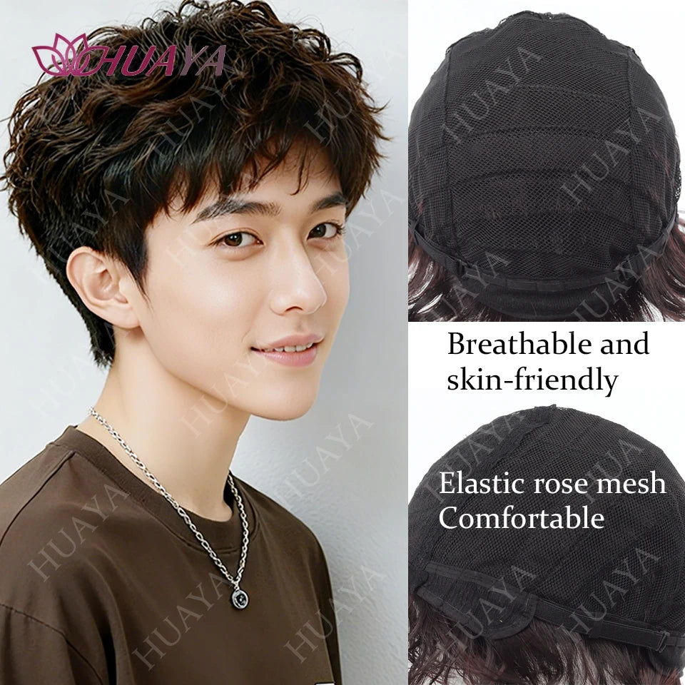 Heat Resistant Short Curly Synthetic Wig For Women