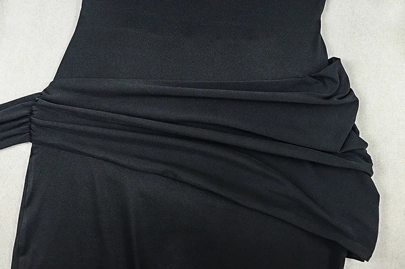 Backless Maxi Dress With Ribbon Decoration and Half Sleeve for Women