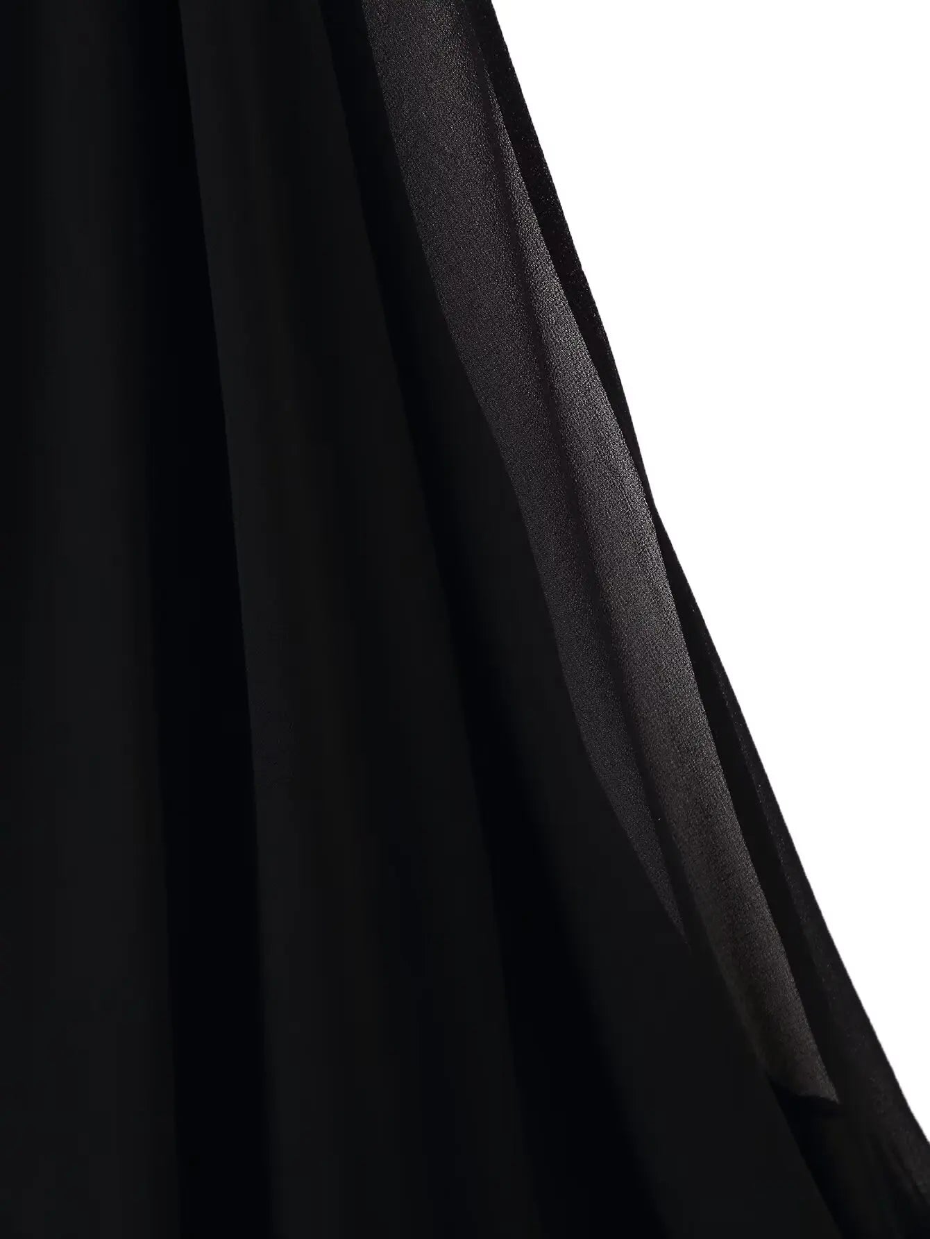 Vintage Chiffon Tiered Ruffle Sleeve Blouse with High Neck for Women