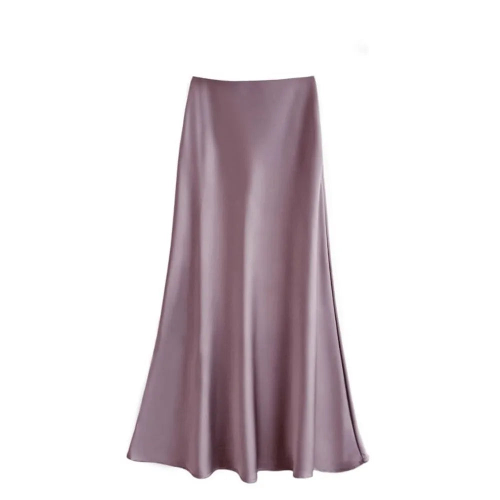 Chic Solid Color High-Waisted Fishtail Skirt for Women