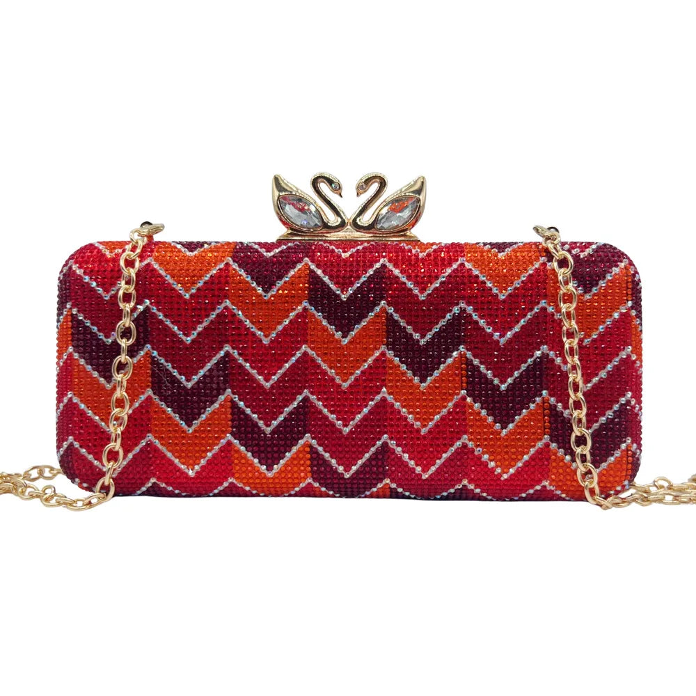 Shiny Rhinestone Clutch Handbag for Women Party Occasions