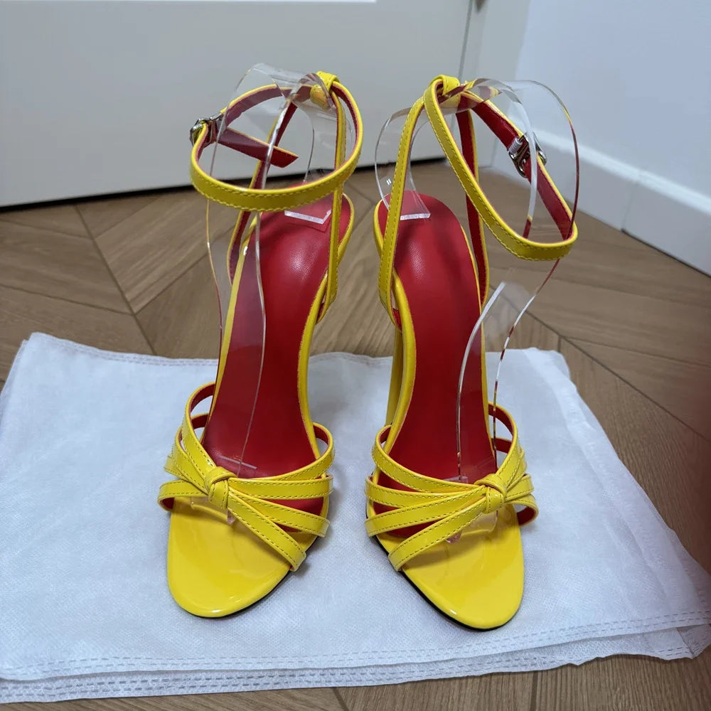 Ultra High Stiletto Heel Open Toe Strappy Sandals for Women