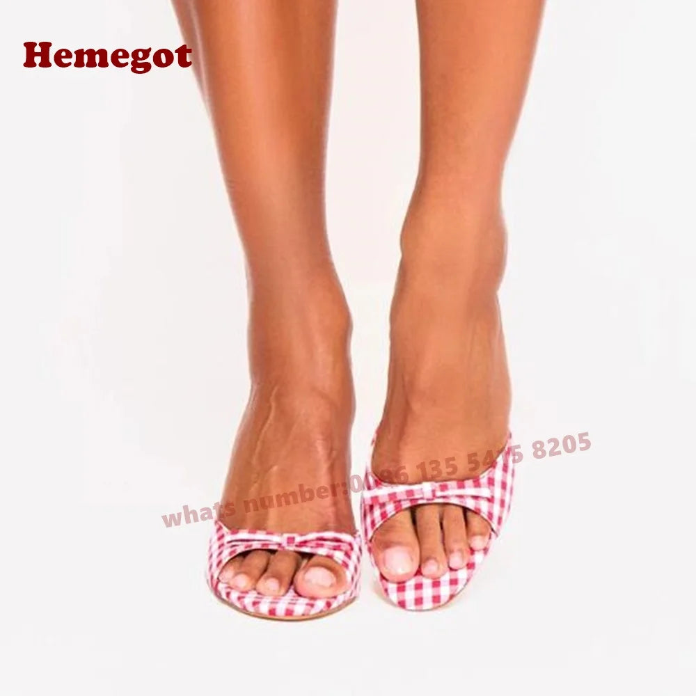 Open Toe Butterfly Knot Slip On Slippers for Women