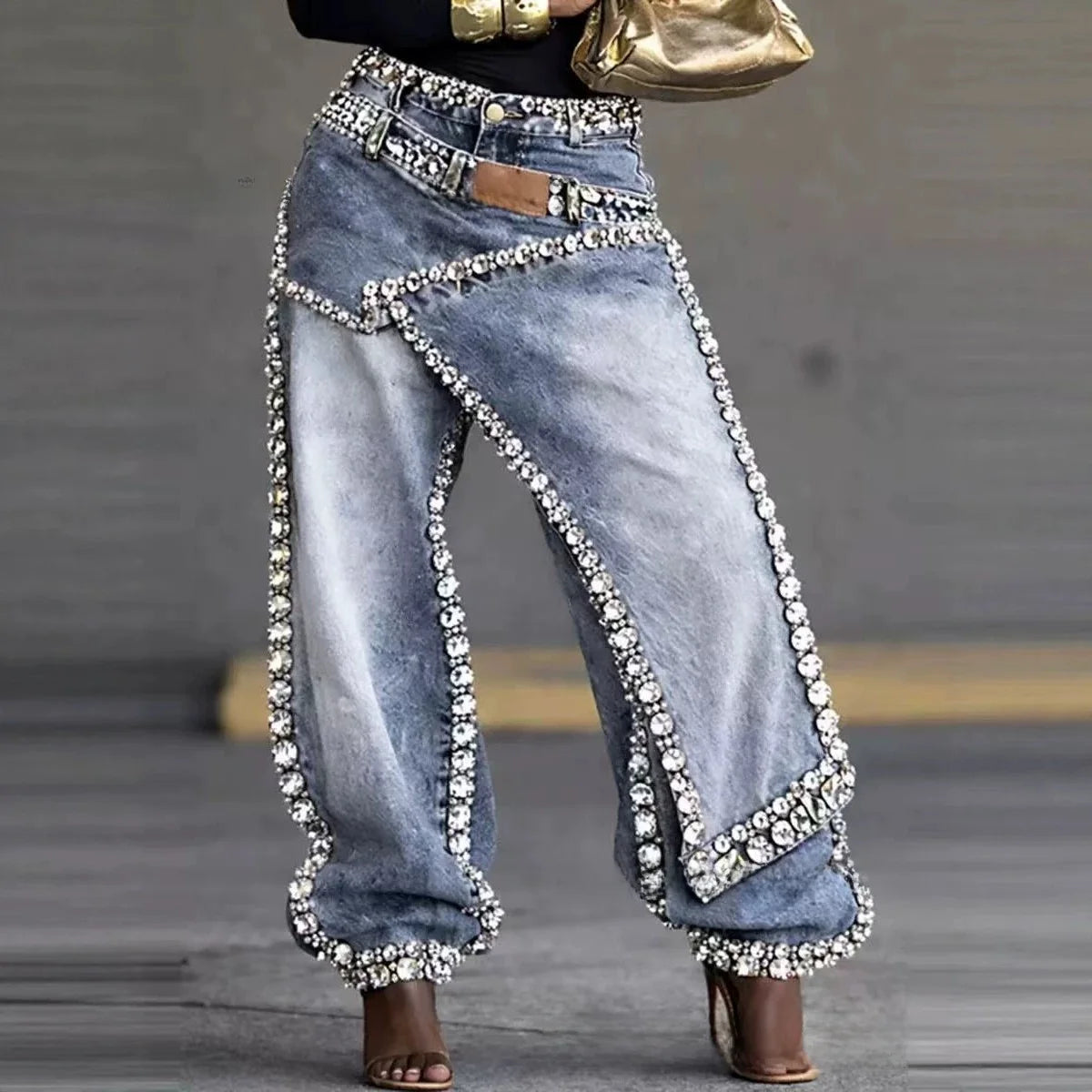 Sleek Lightweight Casual Low Rise Denim Jeans for Women