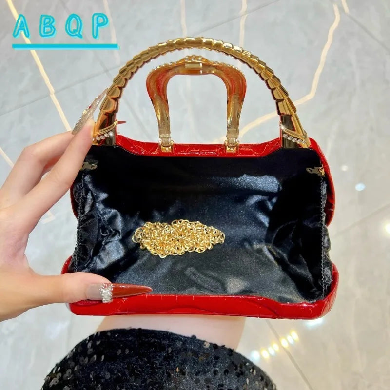 New Banquet Handbag Diamond-encrusted Fashion Dinner Women's Handbag High-quality Fashion Women's Shoulder Oblique Bag
