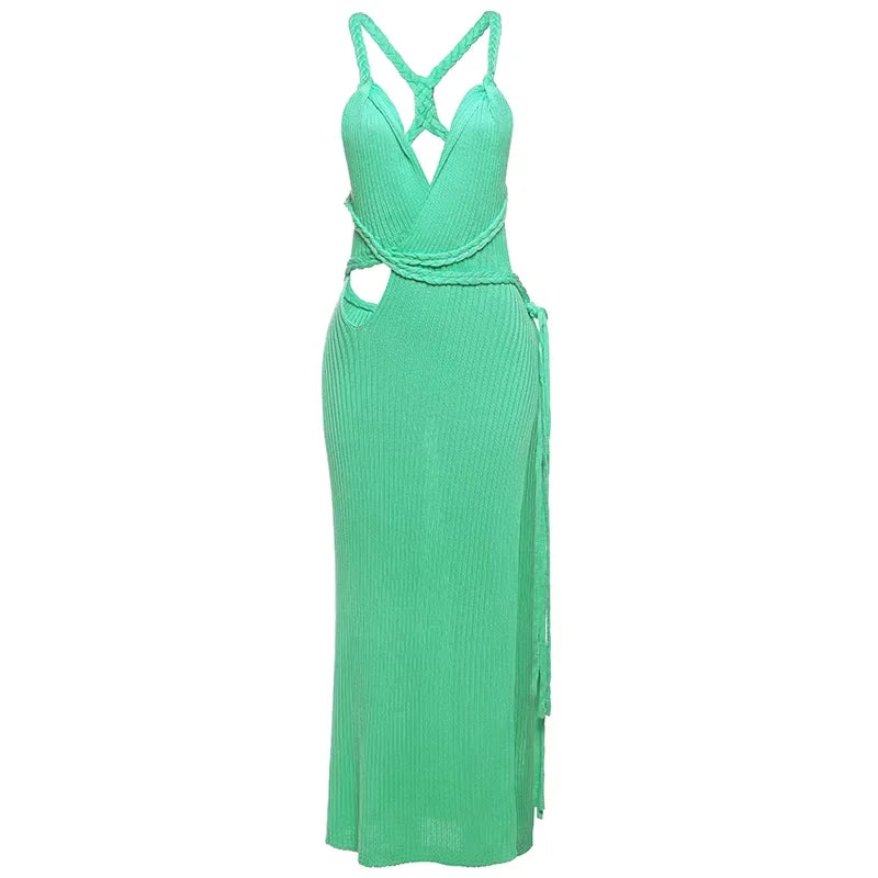 Backless Halter Dress