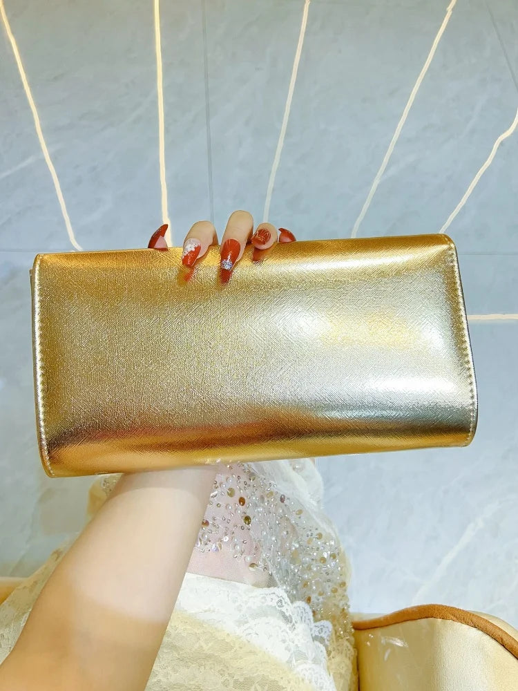 New Women's Envelope Evening Clutch Handbags Elegant Square Bridal Clutch Party Prom Wedding Purse Clutch Shoulder Bags Wallet