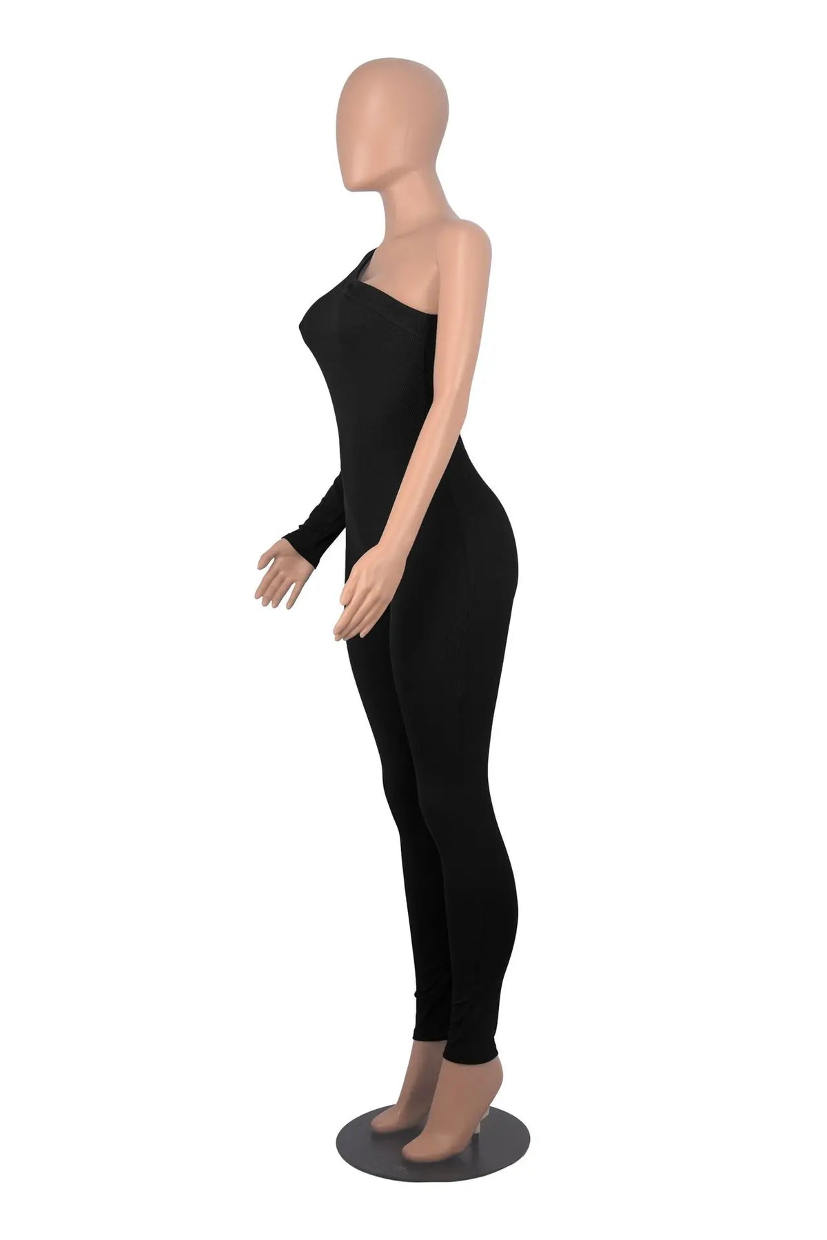 Slim Fit Knitted Full Length Club Jumpsuit for Women