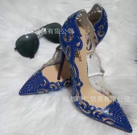 Pointed Toe Lace-Up Thin High Heel Pumps for Women