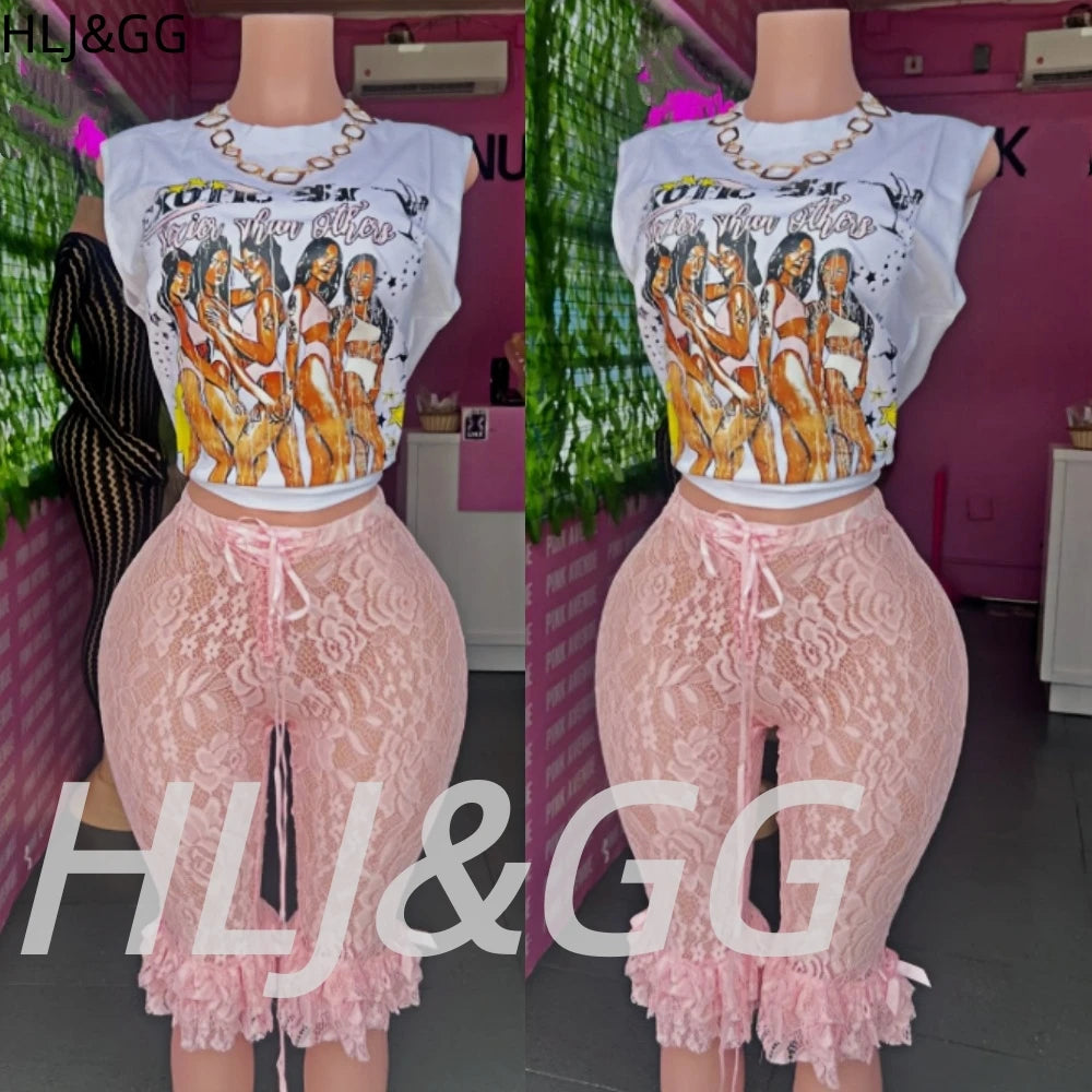 Y2K Patterned American Style Denim Two Piece Set for Women